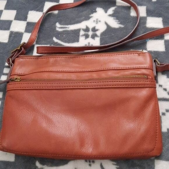 Margot Soft Brown Leather Crossbody Handbag - Picture 2 of 9